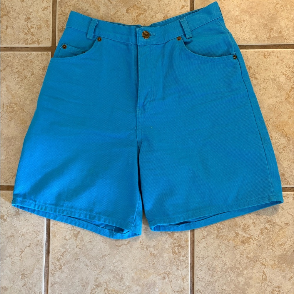 Vibrant Blue Casual Shorts